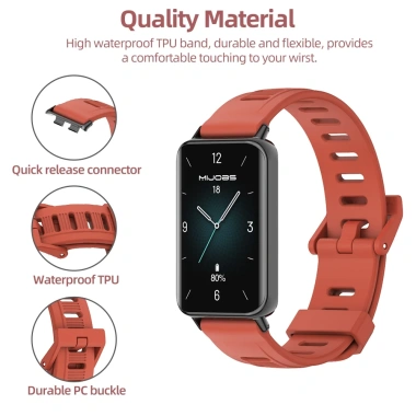MIJOBS Dây đeo thể thao TPU chống nước cho Honor Band 10/9 Vòng tay nữ kim loại, kết nối nhanh 3