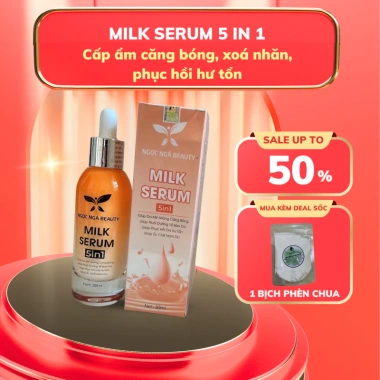 Milk Serum 5in1 Ngọc Ngà Beauty 30ml - Tái tạo da, cấp ẩm căng bóng, xóa nhăn, giá 250k 3 Milk Serum 5in1 Ngọc Ngà Beauty 30ml - Tái tạo da, cấp ẩm căng bóng, xóa nhăn, giá 250k 3