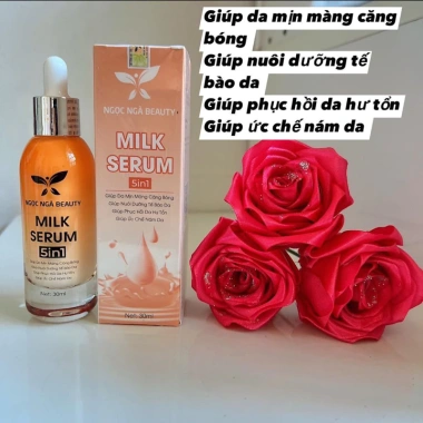Milk Serum 5in1 Ngọc Ngà Beauty 30ml - Tái tạo da, cấp ẩm căng bóng, xóa nhăn, giá 250k