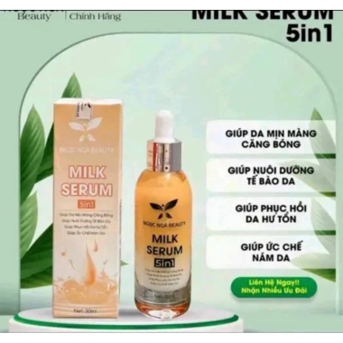 Milk Serum 5in1 Ngọc Ngà Beauty 30ml - Tái tạo da, cấp ẩm căng bóng, xóa nhăn, giá 250k