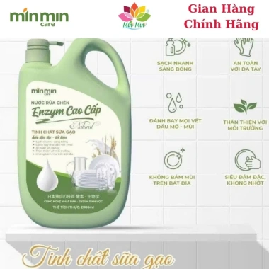 Min Min Care Nước Rửa Bát 2L Nhật Bản Enzyme An Toàn Da Nhạy Cảm - 90.000 VND Giảm 22% 3