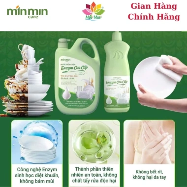 Min Min Care Nước Rửa Bát 2L Nhật Bản Enzyme An Toàn Da Nhạy Cảm - 90.000 VND Giảm 22% 4