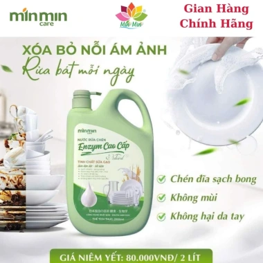 Min Min Care Nước Rửa Bát 2L Nhật Bản Enzyme An Toàn Da Nhạy Cảm - 90.000 VND Giảm 22% 6