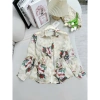 MINAN BOUTIQUE Sơ Mi Đính Đá Hoa Be, Hoa Ly Xanh, Hoa Nâu - Công Sở Nữ 169k 2