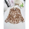MINAN BOUTIQUE Sơ Mi Đính Đá Hoa Be, Hoa Ly Xanh, Hoa Nâu - Công Sở Nữ 169k 8