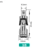 Mingxuan2 1PC Bộ chuyển đổi khí nén đa năng, uốn cong, khớp ratchet góc mở rộng - Dụng cụ ổ cắm Adapter 11