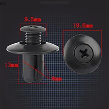Mingxuan2 8mm Nhựa Đinh Tán Bu Lông Vít Đen 50/100 Cái TRX680 TRX650 - 46.640đ 2