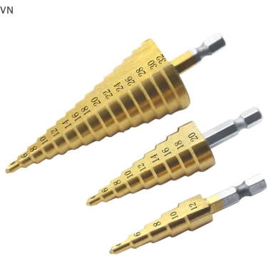 Mingxuan2 Máy khoan hình nón HSS Bộ mũi nhọn Titan cắt lỗ 4‑12‑20‑32mm 42.570₫ 2
