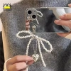 Mingxuan2 Ngọc Trai Đính Hạt – Móc Chìa Khóa Bạc, Dây Xích Độc Cho Điện Thoại 2