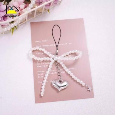 Mingxuan2 Ngọc Trai Đính Hạt – Móc Chìa Khóa Bạc, Dây Xích Độc Cho Điện Thoại 11 Mingxuan2 Ngọc Trai Đính Hạt – Móc Chìa Khóa Bạc, Dây Xích Độc Cho Điện Thoại 11