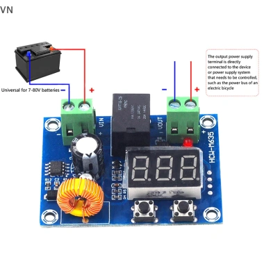 Mingxuan2 XH-M609 Mô-đun sạc DC 12V‑36V Bảo vệ quá tải, Bảng điện áp chính xác, Giá 67.870₫ Mingxuan2 XH-M609 Mô-đun sạc DC 12V‑36V Bảo vệ quá tải, Bảng điện áp chính xác, Giá 67.870₫