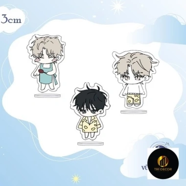Mini 3cm LOW TIDE IN TWILIGHT standee BL boylove anime chibi tượng mica trang trí trưng bày giá 10.050 VND