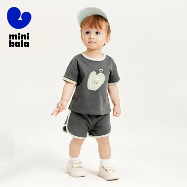 Mini Bala Tay Ngắn Cotton Bé Trai và Bé Gái Thể Thao Mùa Hè Giá 410.400 VND