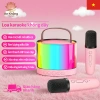 Mini Bluetooth Karaoke trẻ em 2 micrô Đèn LED âm thanh ma thuật, loa không dây 299.999₫