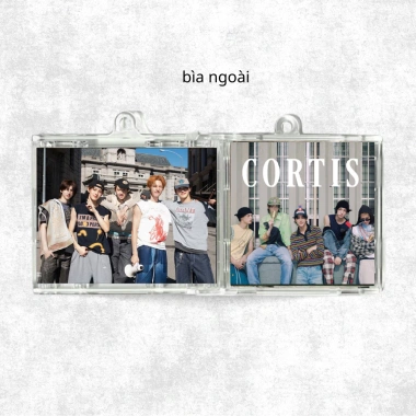 Mini CD COLOR OUTSIDE LINES Cortis – Móc khoá NFC quét link nhạc, 22.000 VND