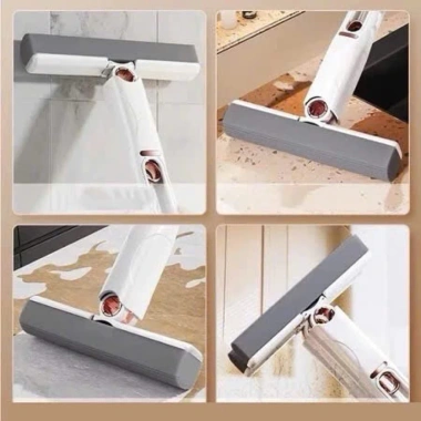 Mini Mop gấp gọn - Cây lau bếp, lau bàn, lau kính ô tô, vắt khô nhanh, 39.000đ
