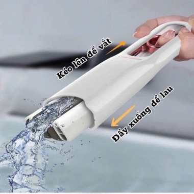 Mini Mop gấp gọn - Cây lau bếp, lau bàn, lau kính ô tô, vắt khô nhanh, 39.000đ