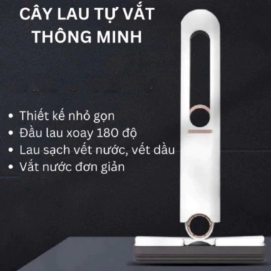 Mini Mop gấp gọn - Cây lau bếp, lau bàn, lau kính ô tô, vắt khô nhanh, 39.000đ