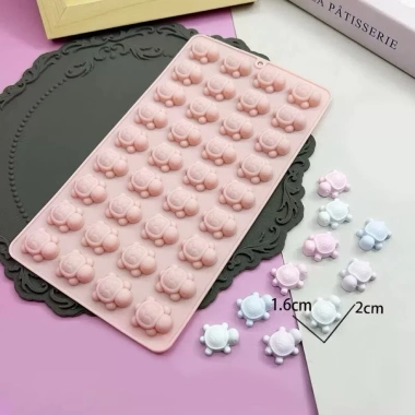 Mini rùa khuôn silicon làm kẹo dẻo & chip - Silicone an toàn, giá ưu đãi 25.120₫