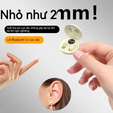 Mini tai nghe vô hình Bluetooth không dây, siêu nhỏ, âm thanh tinh tế, kín đáo ẩn cho công việc - Giá 159.000₫ 2