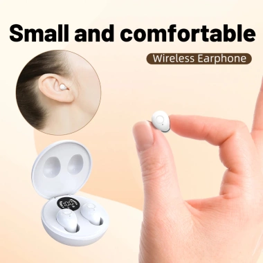 Mini tai nghe vô hình Bluetooth không dây, siêu nhỏ, âm thanh tinh tế, kín đáo ẩn cho công việc - Giá 159.000₫ 8