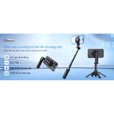Mini Tripod Selfie 3 in 1 M56 - Gậy tự sướng điều khiển từ xa, ổn định di động, du lịch 210.000 VND