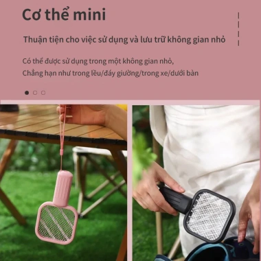 Mini USB Vợt muỗi côn trùng điện - Đèn UV lưới an ninh, chống rơi, diệt muỗi gia đình, chỉ 49.900₫ 4