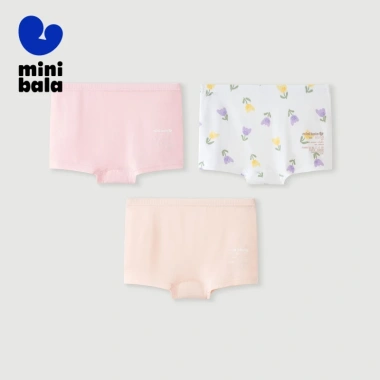 Minibala 3 Gói Quần Lót Bé Gái Cotton Nguyên Chất Flat Bottom An Toàn Không Kẹp Giá Ưu Đãi 239.760₫ 3