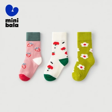 Minibala 3 Gói Tất Cotton Co Giãn Thoáng Khí Bé Trai, Bé Gái Mùa Hè - Giá 167.400đ