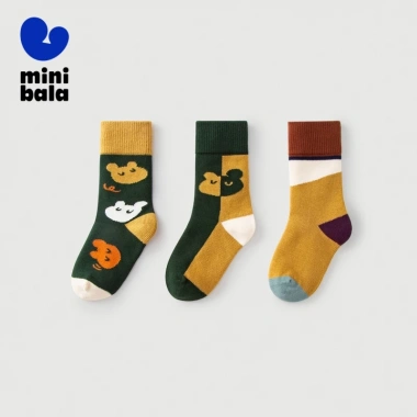 Minibala 3 Gói Tất Cotton Co Giãn Thoáng Khí Bé Trai, Bé Gái Mùa Hè - Giá 167.400đ