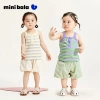 Minibala áo vest bé gái mùa hè co giãn, thời trang khối màu, da thân thiện – 288k 2