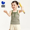 Minibala áo vest bé gái mùa hè co giãn, thời trang khối màu, da thân thiện – 288k 4