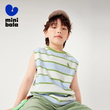 Minibala Bé Trai Không Tay Mùa Hè Thoáng Khí, Thân Thiện Da, Đế Trẻ Em Giá 314k