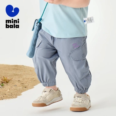 Minibala bé trai mùa xuân hè nhẹ mềm mại thoáng khí, eo điều chỉnh, phù hợp làm việc ngoài trời