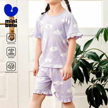 Minibala Bộ Đồ Ngủ Cotton Nguyên Chất Thân Thiện Da Unisex, Thoáng Khí, Giá 355.320 VND