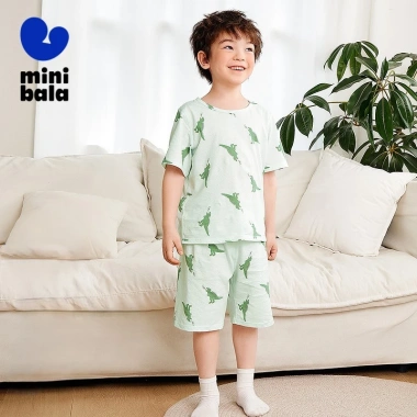 Minibala Bộ Đồ Ngủ Cotton Nguyên Chất Thân Thiện Da Unisex, Thoáng Khí, Giá 355.320 VND