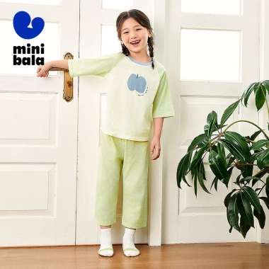 Minibala Girl Bộ Đồ Ngủ Bé Trai Da Lưới Cotton Nguyên Chất Thoáng Khí 414.720₫ 4