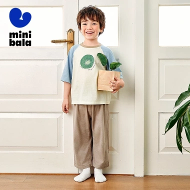 Minibala Girl Bộ Đồ Ngủ Bé Trai Da Lưới Cotton Nguyên Chất Thoáng Khí 414.720₫ 6