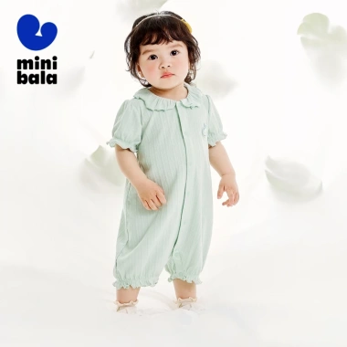 Minibala Mùa Hè Áo liền quần cho Bé Xù Bò, mềm, thân thiện da, giá ưu đãi 315.360₫