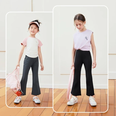 Minibala Quần Bé Gái Co Giãn Dành Cho Mùa Hè Nhẹ Dài Thích Hợp Tập Yoga 4