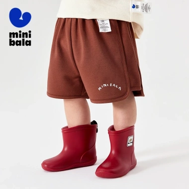 Minibala Quần Short Cô Gái Mùa Hè 2.025 Nhanh Khô Co Giãn Thoáng Khí Bé Trai 2