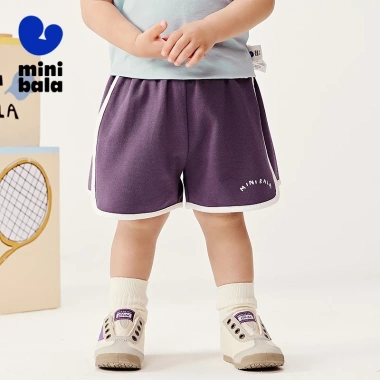 Minibala Quần Short Cô Gái Mùa Hè 2.025 Nhanh Khô Co Giãn Thoáng Khí Bé Trai 3