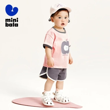 Minibala Tay Ngắn Cotton Mùa Hè 2.024 Cho Bé Trai và Bé Gái Đồ Mới Thoải Mãn 5
