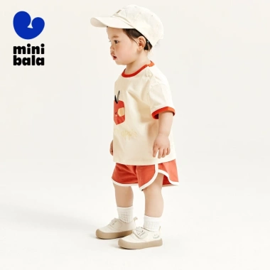 Minibala Tay Ngắn Cotton Mùa Hè 2.024 Cho Bé Trai và Bé Gái Đồ Mới Thoải Mãn 8