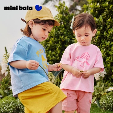 Minibala Unisex Áo Thun Nữ Tay Ngắn – Thoáng Mát Mùa Hè, Trẻ Sơ Sinh, 235.440₫ 4