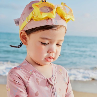 Minibala UPF50 Đồ Bơi Bé Trai Tay Ngắn 1 Mảnh & Mũ Bơi Mùa Hè Giá Ưu Đãi 533k 3