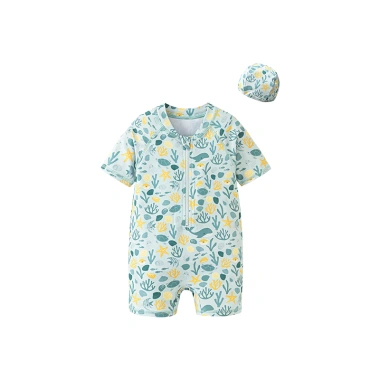 Minibala UPF50 Đồ Bơi Bé Trai Tay Ngắn 1 Mảnh & Mũ Bơi Mùa Hè Giá Ưu Đãi 533k 6