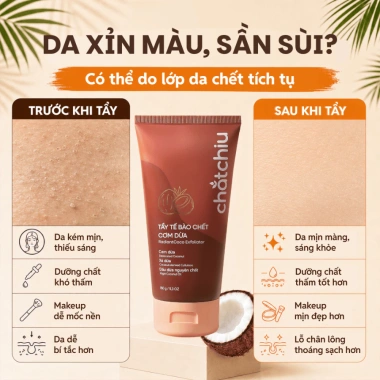 MiniSize Tẩy tế bào chết mặt Chắt Chiu cơm dừa 50ml Dưỡng ẩm, Sáng da, Giá giảm 59.000đ 2