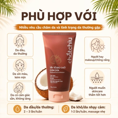 MiniSize Tẩy tế bào chết mặt Chắt Chiu cơm dừa 50ml Dưỡng ẩm, Sáng da, Giá giảm 59.000đ 3