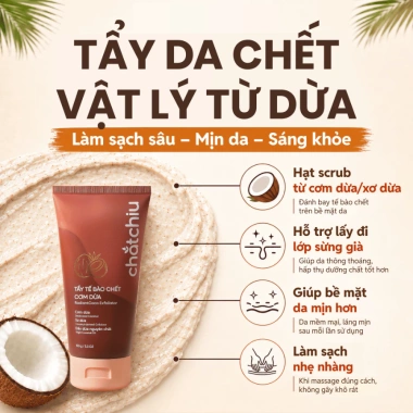MiniSize Tẩy tế bào chết mặt Chắt Chiu cơm dừa 50ml Dưỡng ẩm, Sáng da, Giá giảm 59.000đ 4